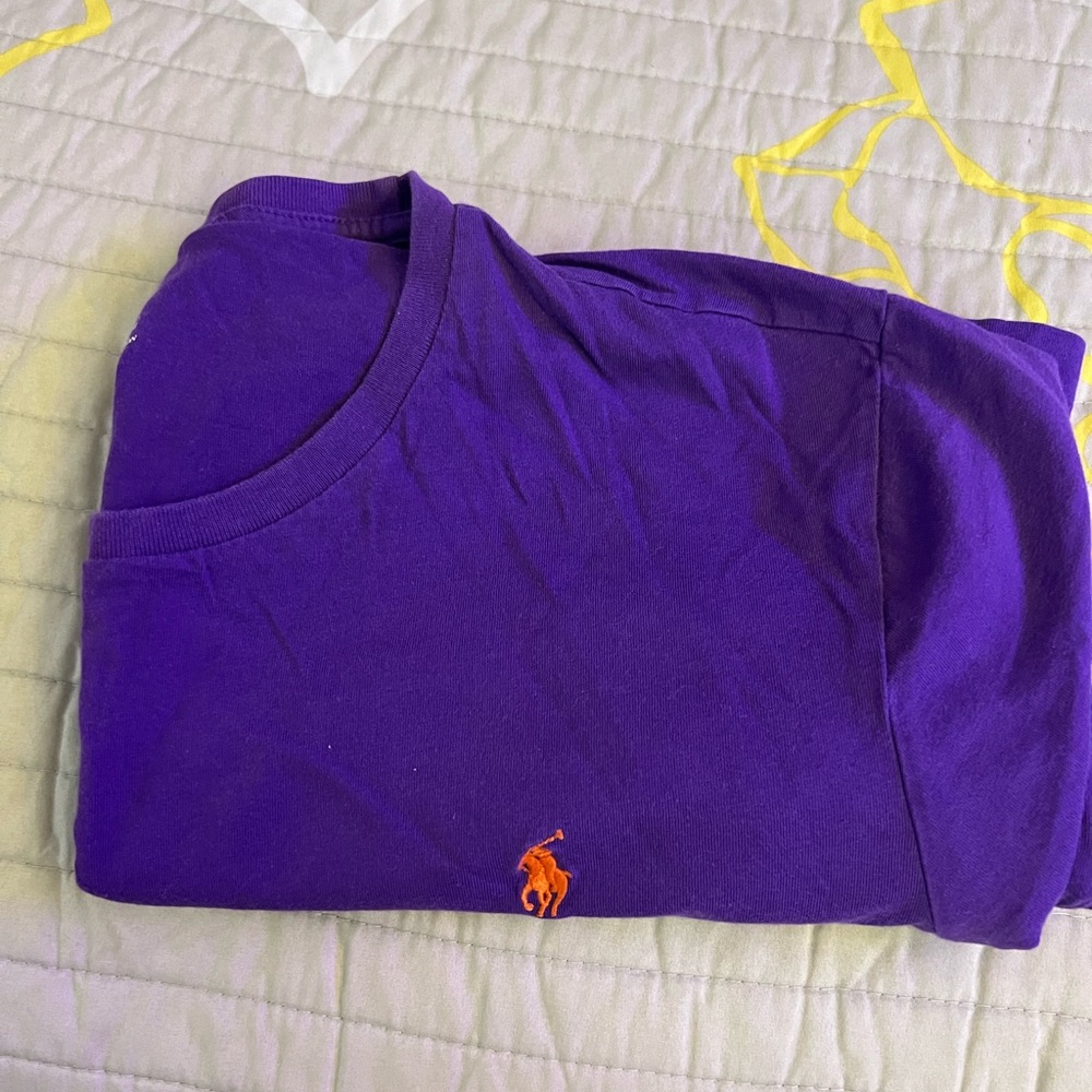 Mens Polo Crew Neck Purple